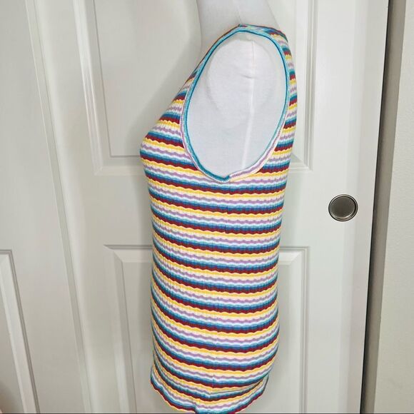 a.n.a. Rainbow Stripe Tank size Large - Picture 4 of 9